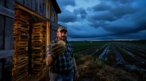 Deze aardappelteler heeft geen overschot, maar „volgend jaar zijn jullie aan de beurt“, zegt hij