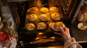 Geen boter in huis? Deze appel-havermuffins uit de voorraadkast zijn verrassend luchtig en zo klaar