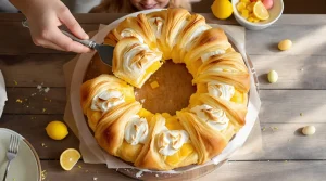 Lemon-meringue bladerdeegkrans: zo maak ik deze frisse blikvanger met knapperig deeg en zachte vulling