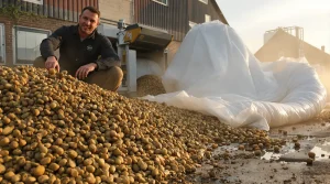 Met ‘inslurfen’ geven Johan en Cor waardeloze aardappels weer nut: „Daar word je vrolijker van”