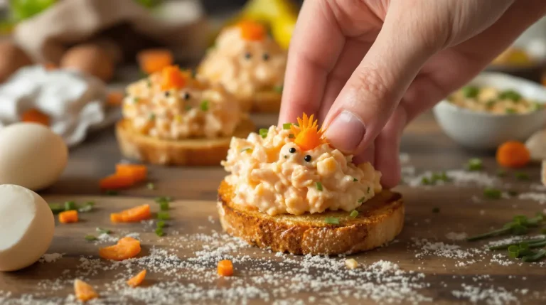 Vrolijke paaskipjes: zo maak je toastjes met romige zalmsalade voor Pasen, en ze staan zo op tafel